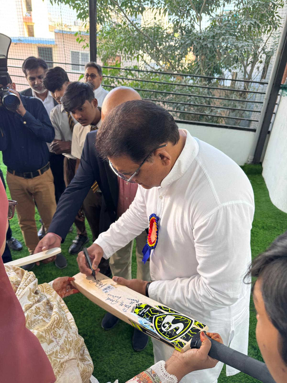 Students playing sports at St. Meesum Mission High School